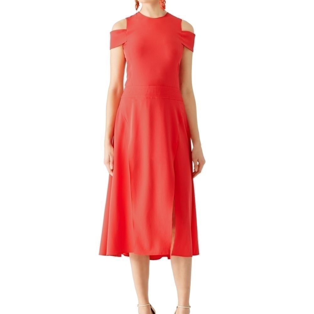 Halston Poppy Cold Shoulder Dress -8